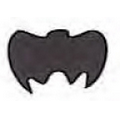 Mylar Shapes Bat (2")